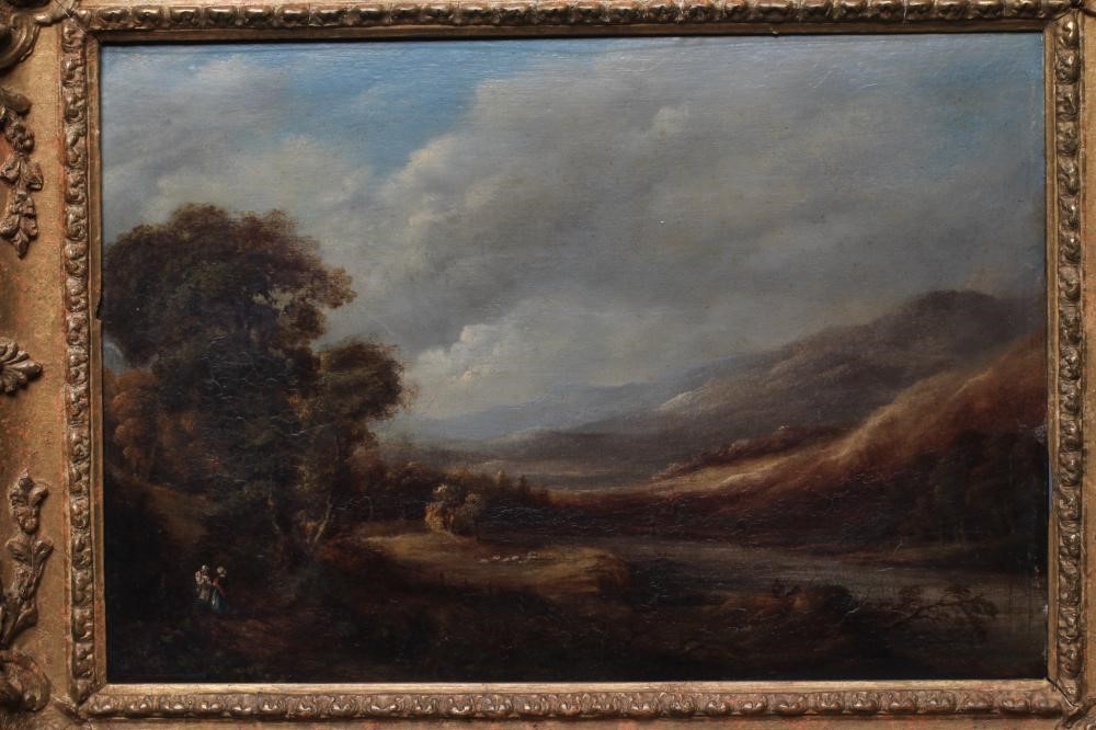 W H PRIOR (1812-1882) Extensive River Landscape, signed lower left and dated 1820, oil on panel, 10 Image