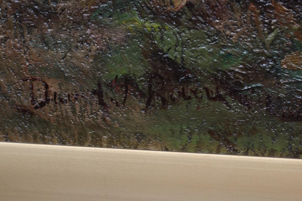 DAVID T ROBERTSON (1879-1952) The Potato Pickers, signed lower left, oil on canvas, 25" x 31", Image