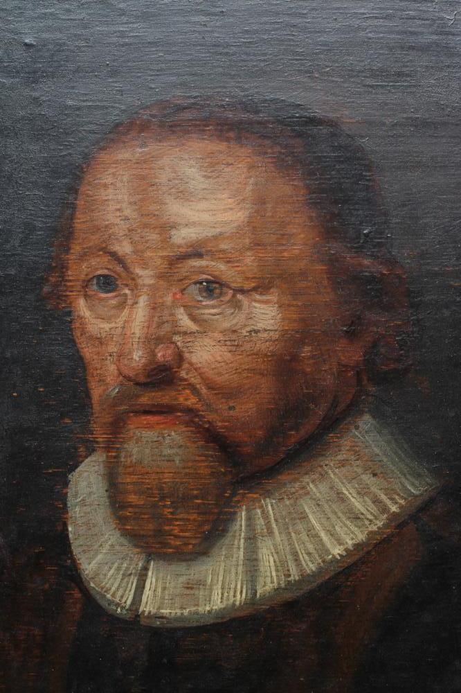 BRITISH SCHOOL (19th Century) Portrait of a Gentleman in 17th century costume, oil on panel, 9" x 7 Image