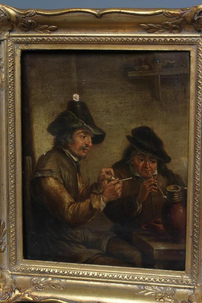 MANNER OF DAVID TENIERS (The Younger) A set of three Tavern Interior Scenes, oil on canvas, each Image