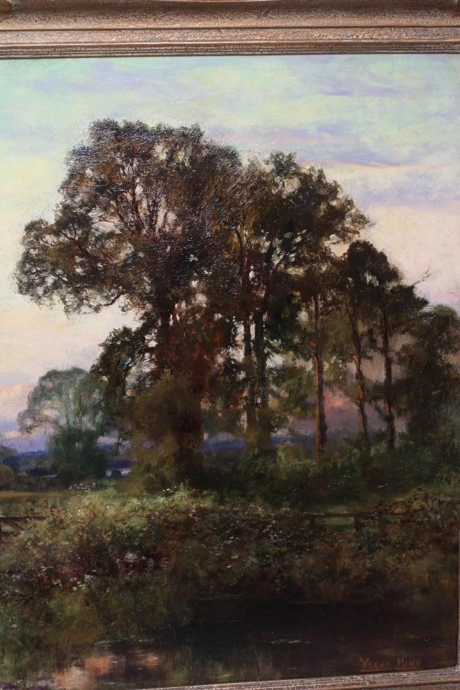 HENRY JOHN YEEND KING (1855-1924) A Shepherd with his Dog and Sheep at Dusk, signed lower right, oil Image