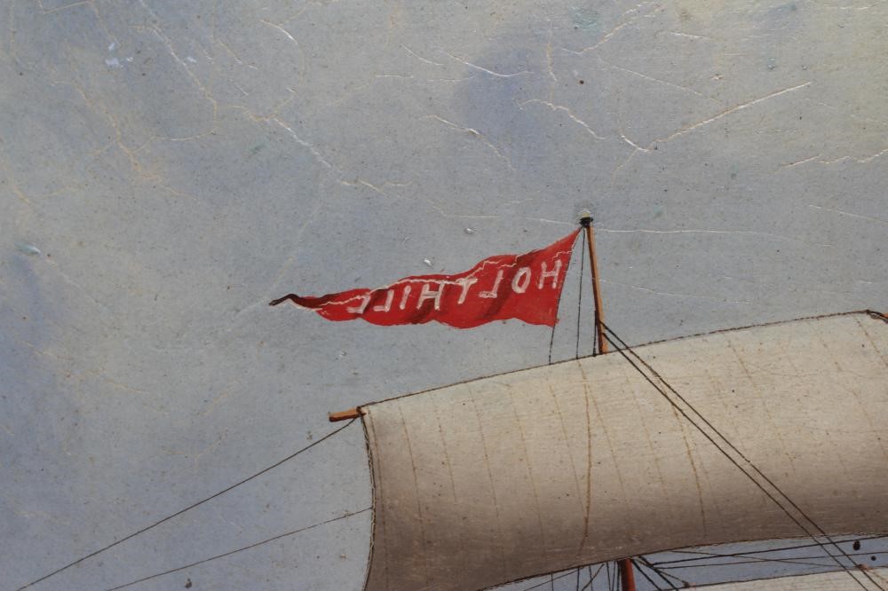 BRITISH SCHOOL (19th Century) Ship Holt Hill Capt. E Jenkins, inscribed with title, oil on canvas, Image