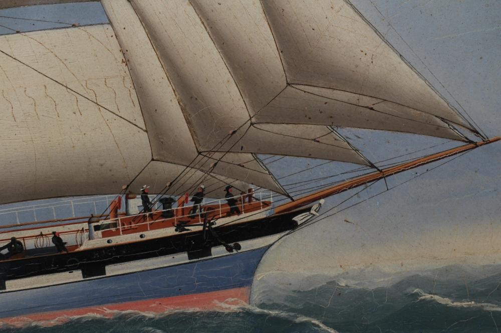 BRITISH SCHOOL (19th Century) Ship Holt Hill Capt. E Jenkins, inscribed with title, oil on canvas, Image