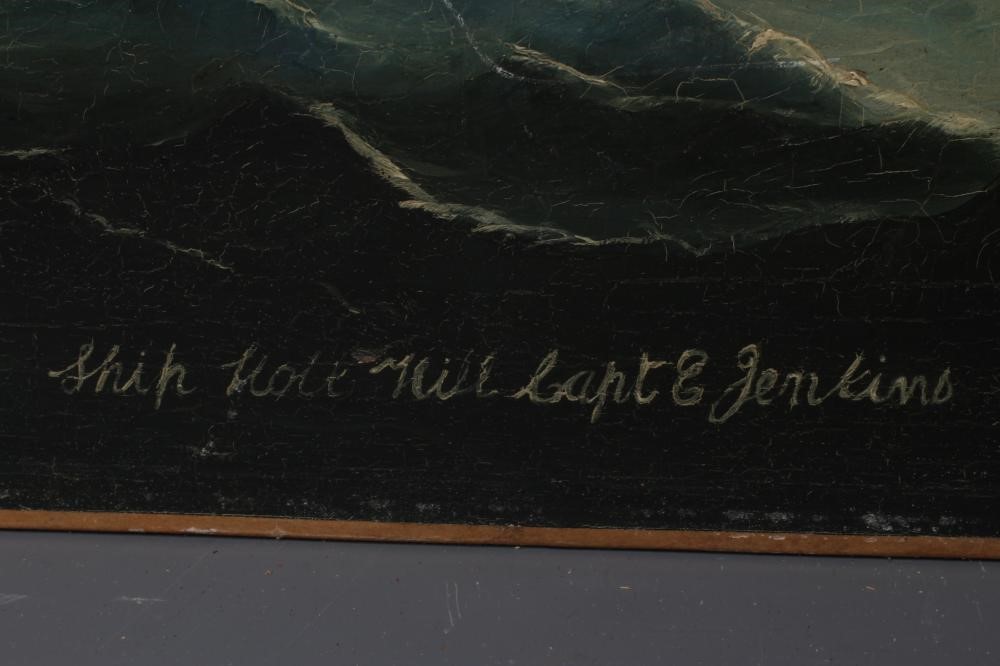 BRITISH SCHOOL (19th Century) Ship Holt Hill Capt. E Jenkins, inscribed with title, oil on canvas, Image