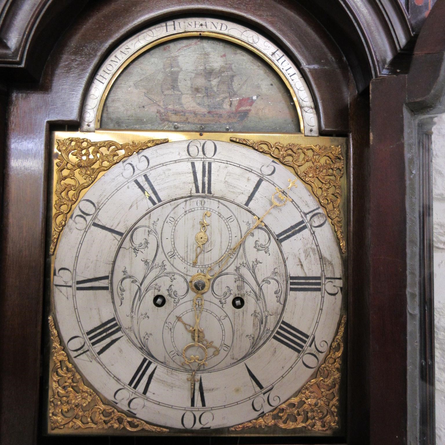 A MAHOGANY LONGCASE BY THOMAS HUSBAND HULL Image