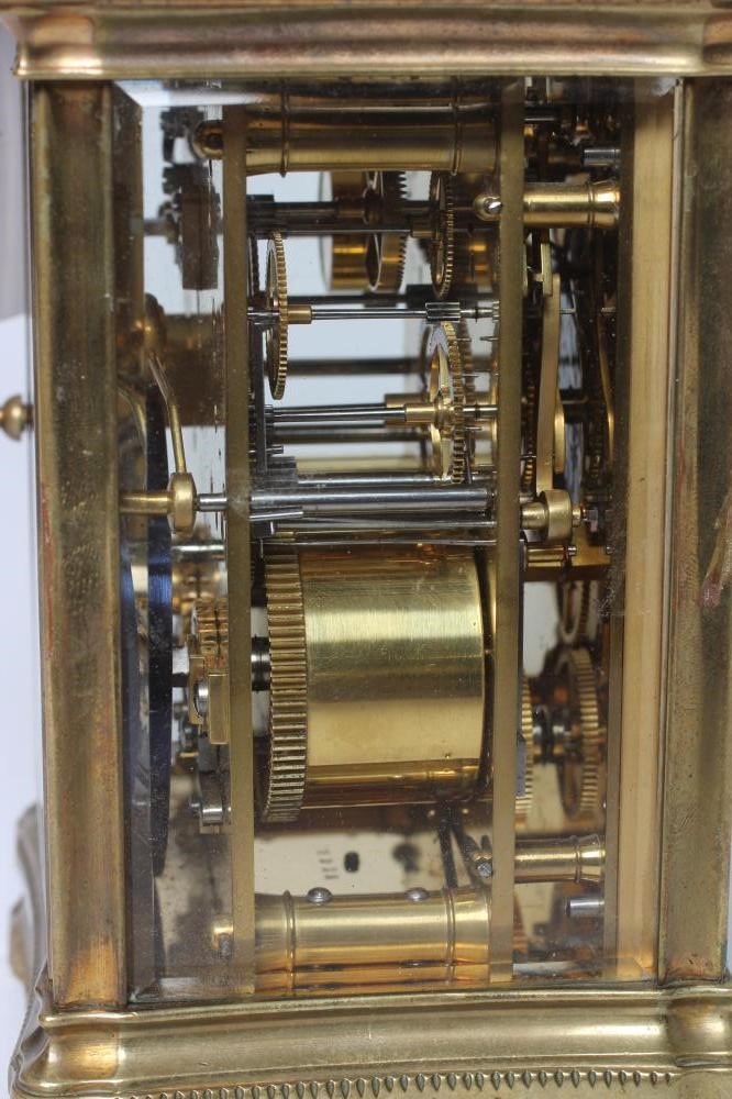 A BRASS CARRIAGE CLOCK Image