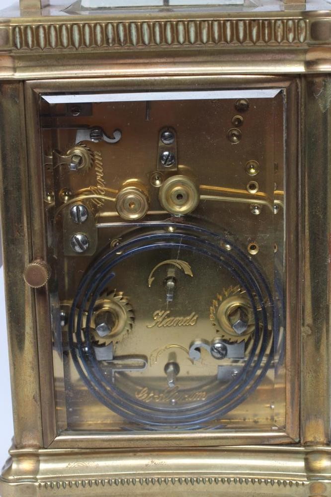 A BRASS CARRIAGE CLOCK Image
