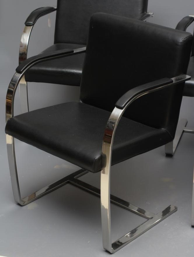 AFTER MIES VAN DER ROHE (1886-1964) - A HARLEQUIN SET OF SIX BRNO CHAIRS Image