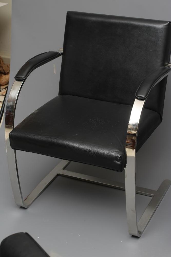 AFTER MIES VAN DER ROHE (1886-1964) - A HARLEQUIN SET OF SIX BRNO CHAIRS Image