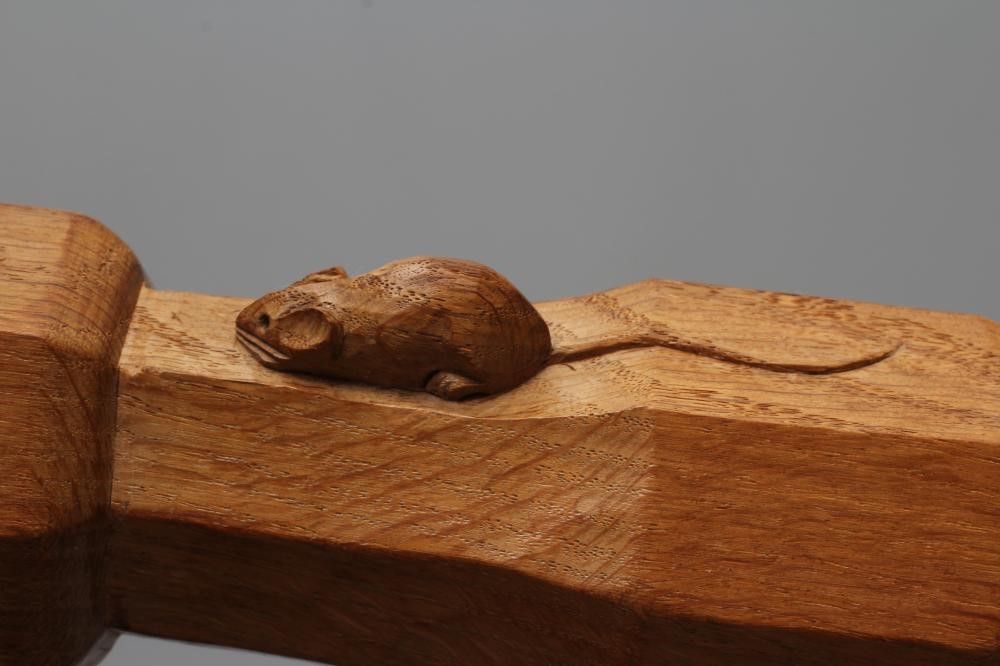 A ROBERT THOMPSON ADZED OAK COFFEE TABLE Image