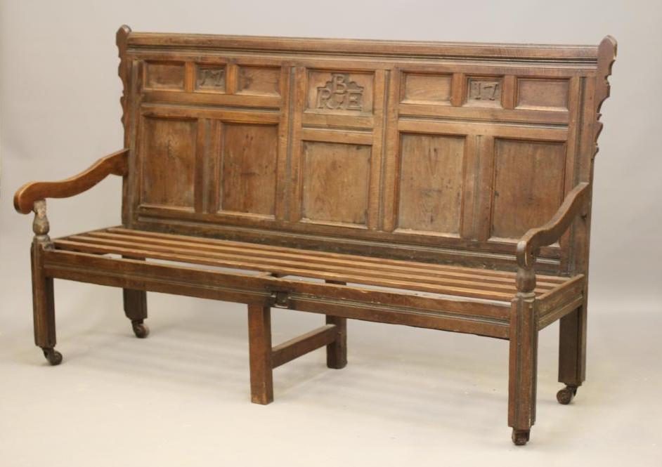 A JOINED OAK SETTLE Image