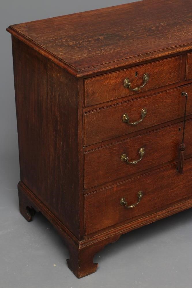 A GEORGIAN OAK STRAIGHT FRONT CHEST Image