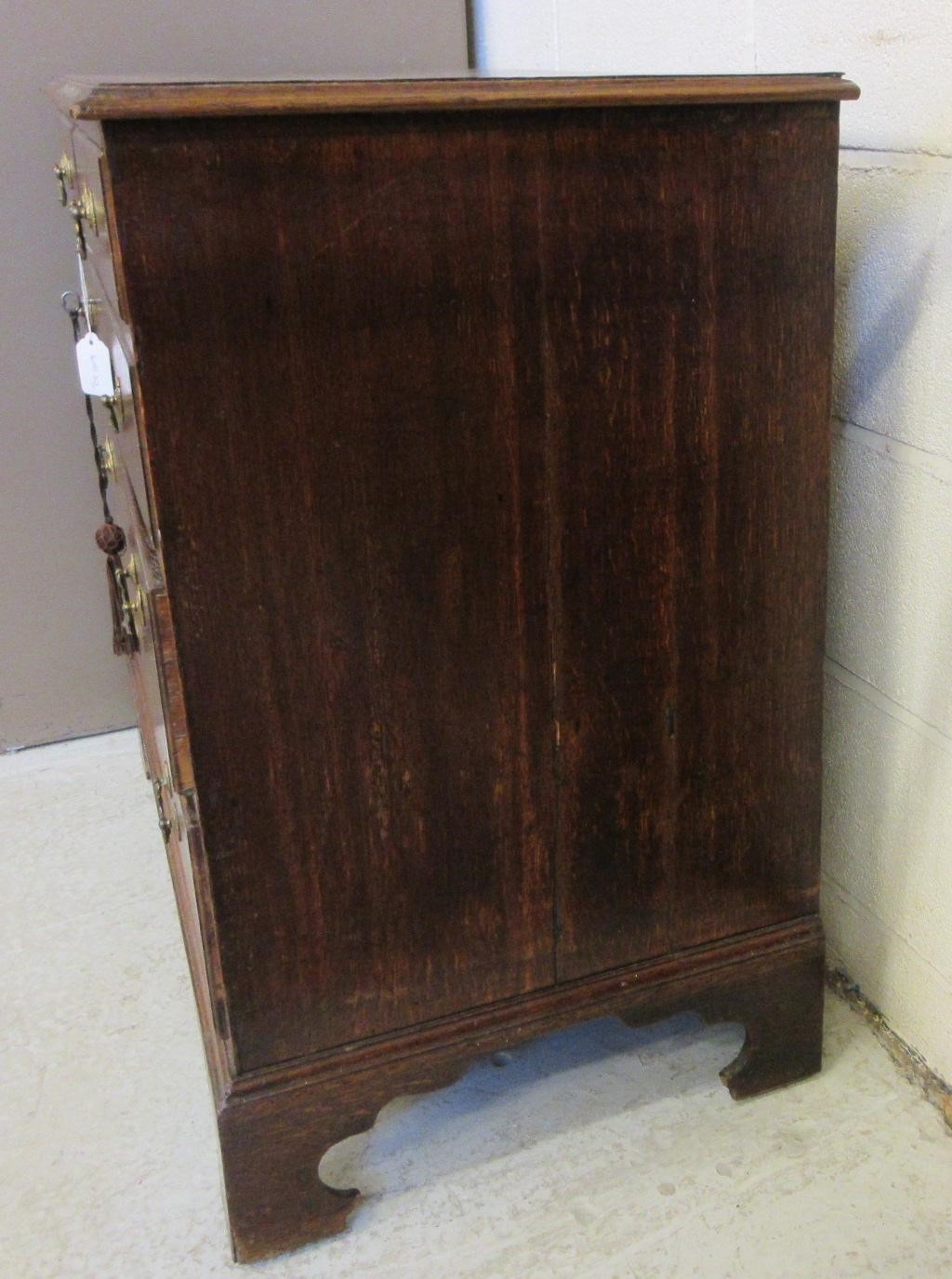 A GEORGIAN OAK STRAIGHT FRONT CHEST Image