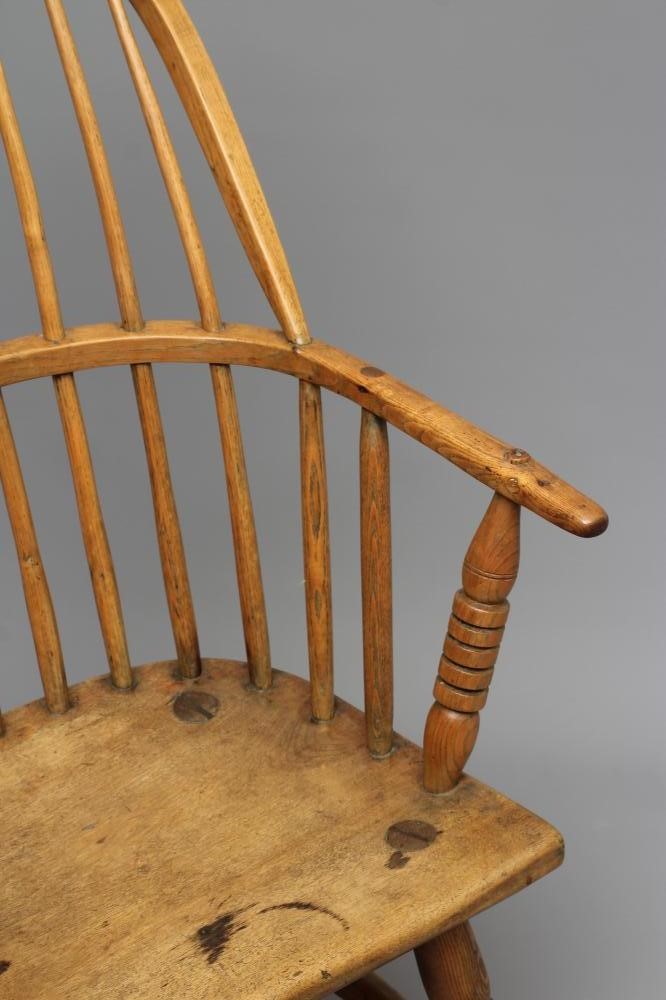 AN ASH STICK BACK WINDSOR ARMCHAIR Image