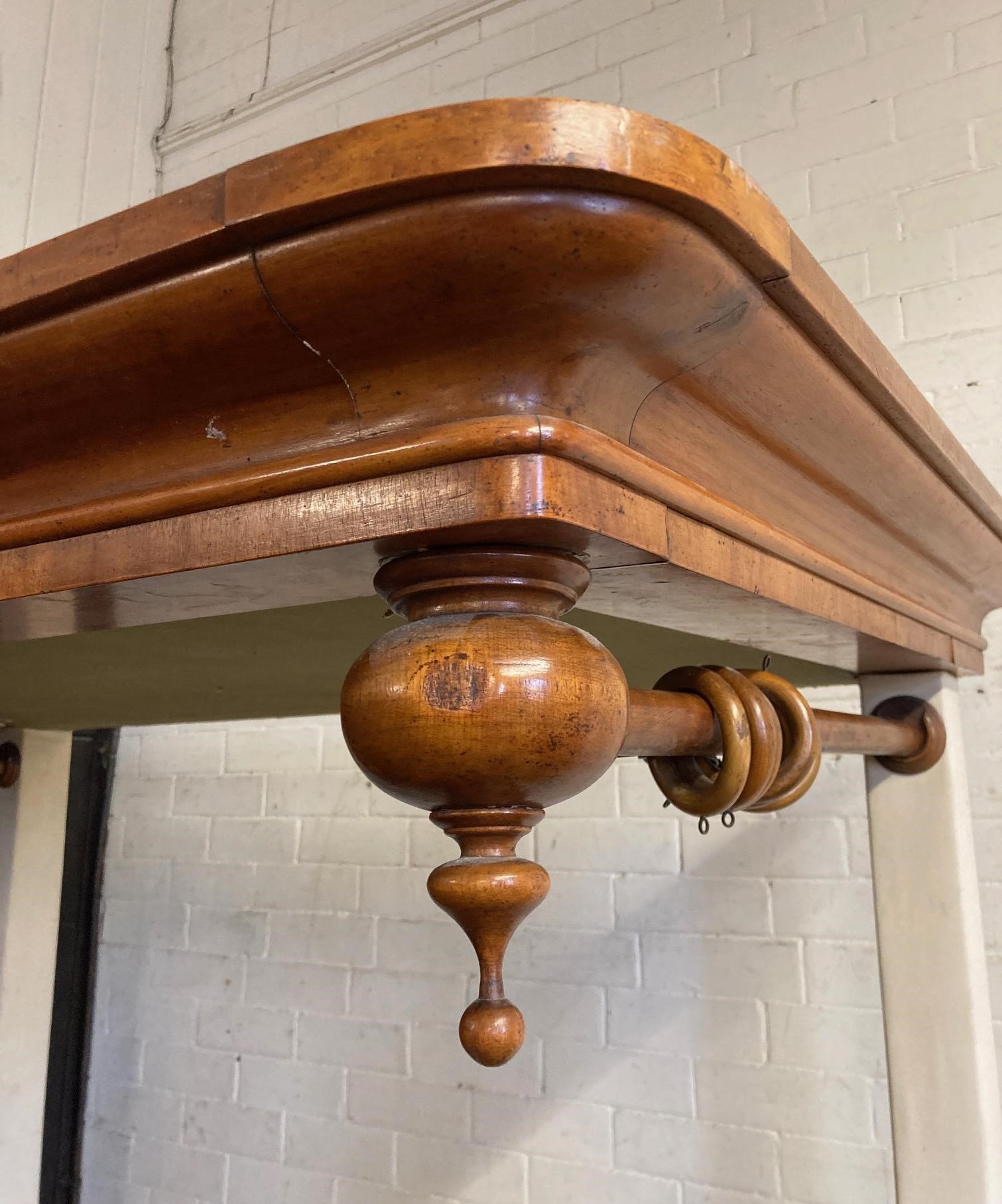 A VICTORIAN SATINWOOD HALF TESTER BED Image