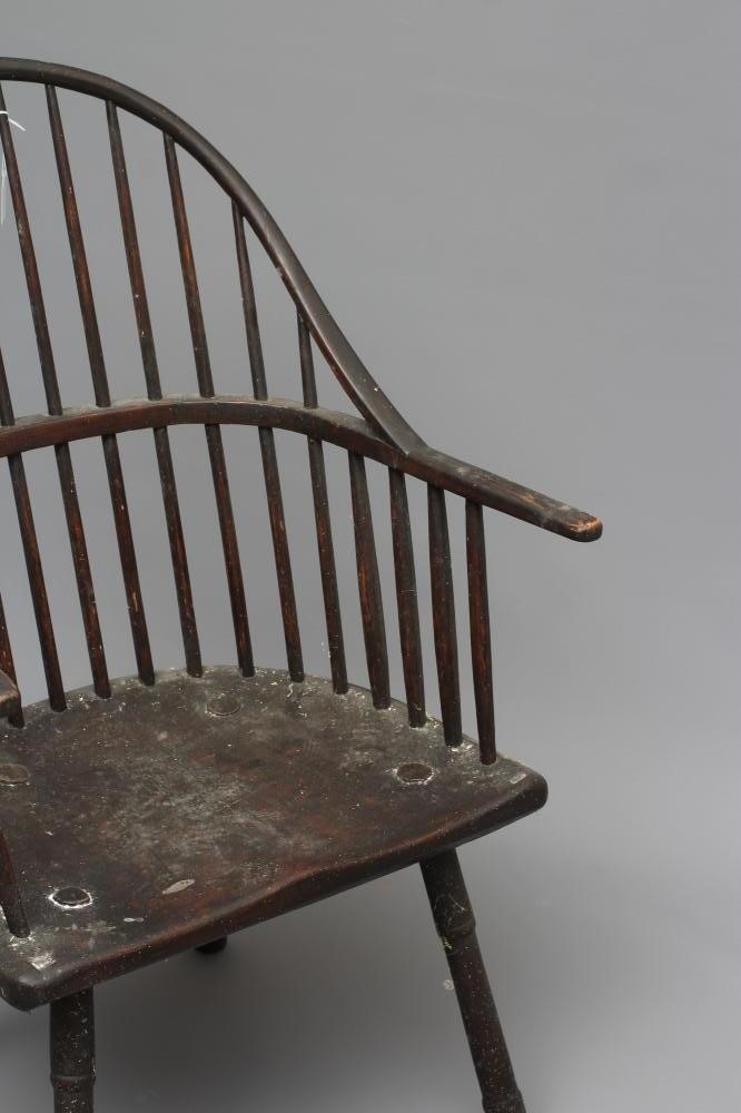 AN ASH AND ELM STICKBACK WINDSOR ARMCHAIR Image