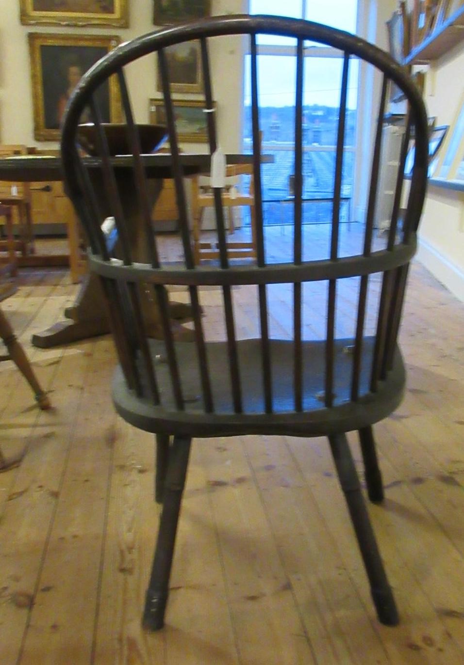 AN ASH AND ELM STICKBACK WINDSOR ARMCHAIR Image