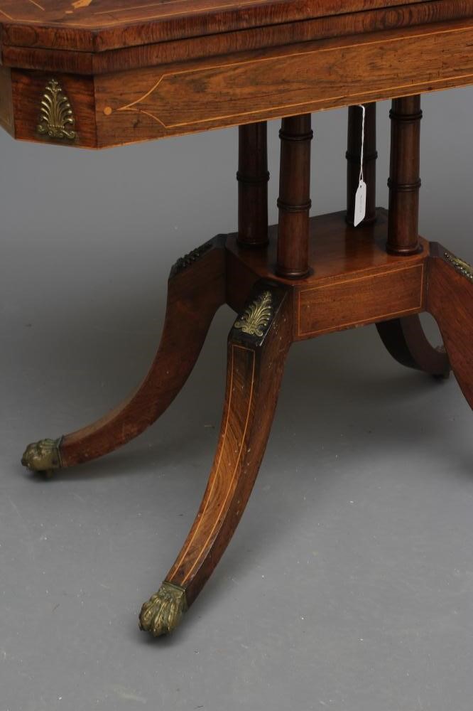 A REGENCY MAHOGANY FOLDING CARD TABLE Image
