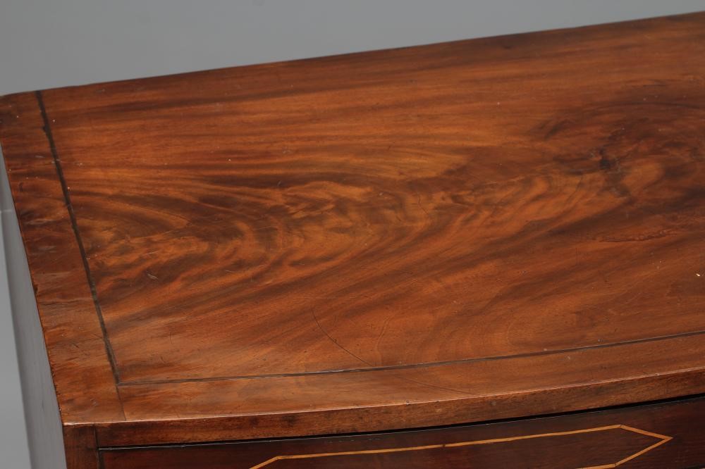 A REGENCY MAHOGANY BOWED CHEST Image