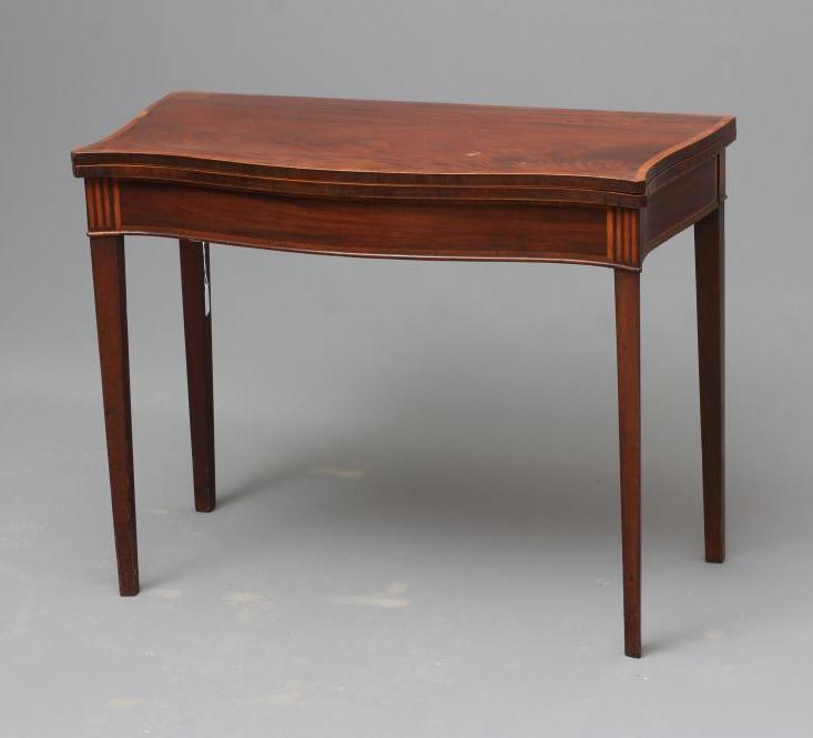 A GEORGIAN MAHOGANY FOLDING CARD TABLE Image