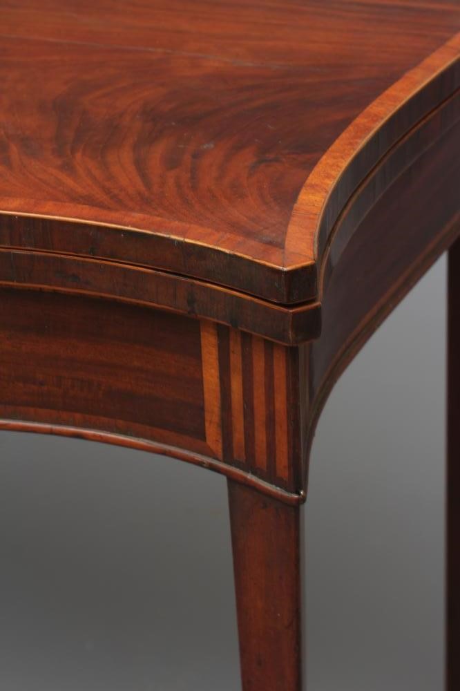 A GEORGIAN MAHOGANY FOLDING CARD TABLE Image