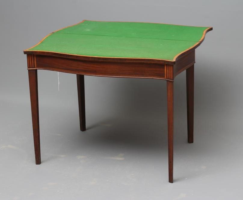 A GEORGIAN MAHOGANY FOLDING CARD TABLE Image