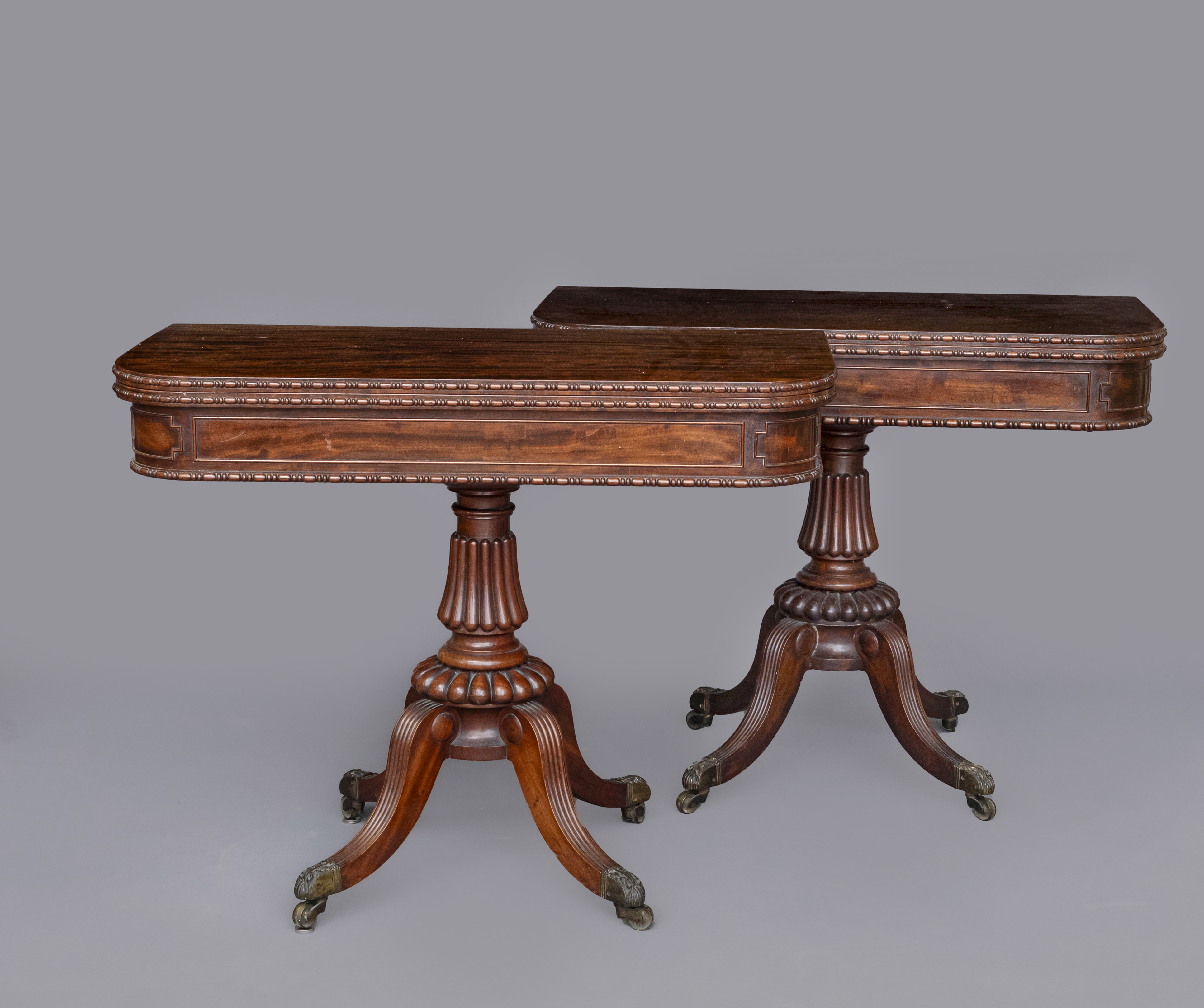 A GILLOWS REGENCY MAHOGANY FOLDING CARD TABLE Image