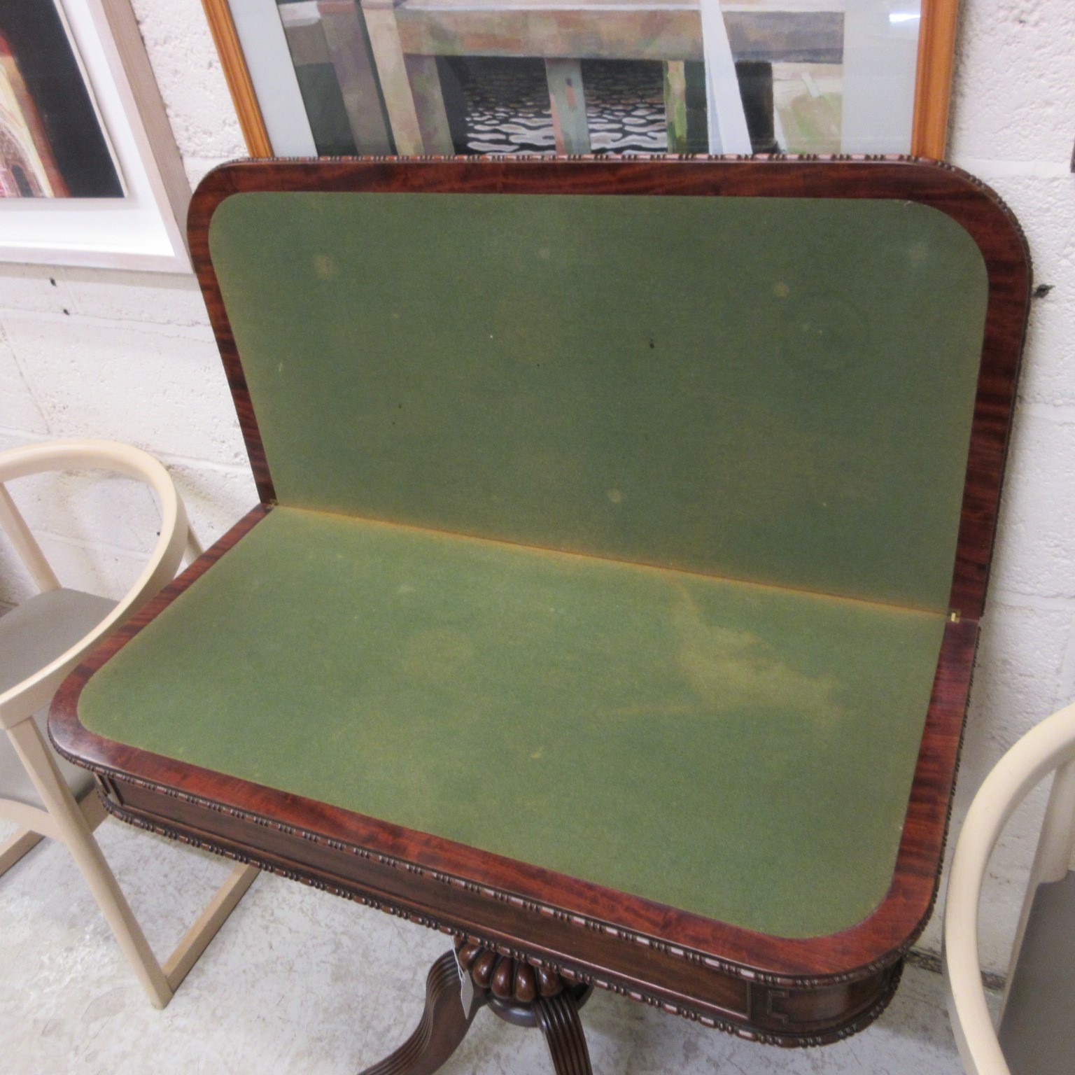 A GILLOWS REGENCY MAHOGANY FOLDING CARD TABLE Image