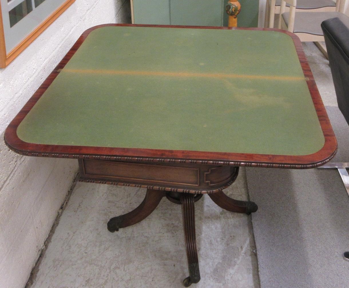A GILLOWS REGENCY MAHOGANY FOLDING CARD TABLE Image
