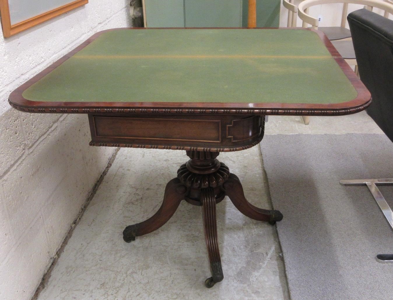 A GILLOWS REGENCY MAHOGANY FOLDING CARD TABLE Image