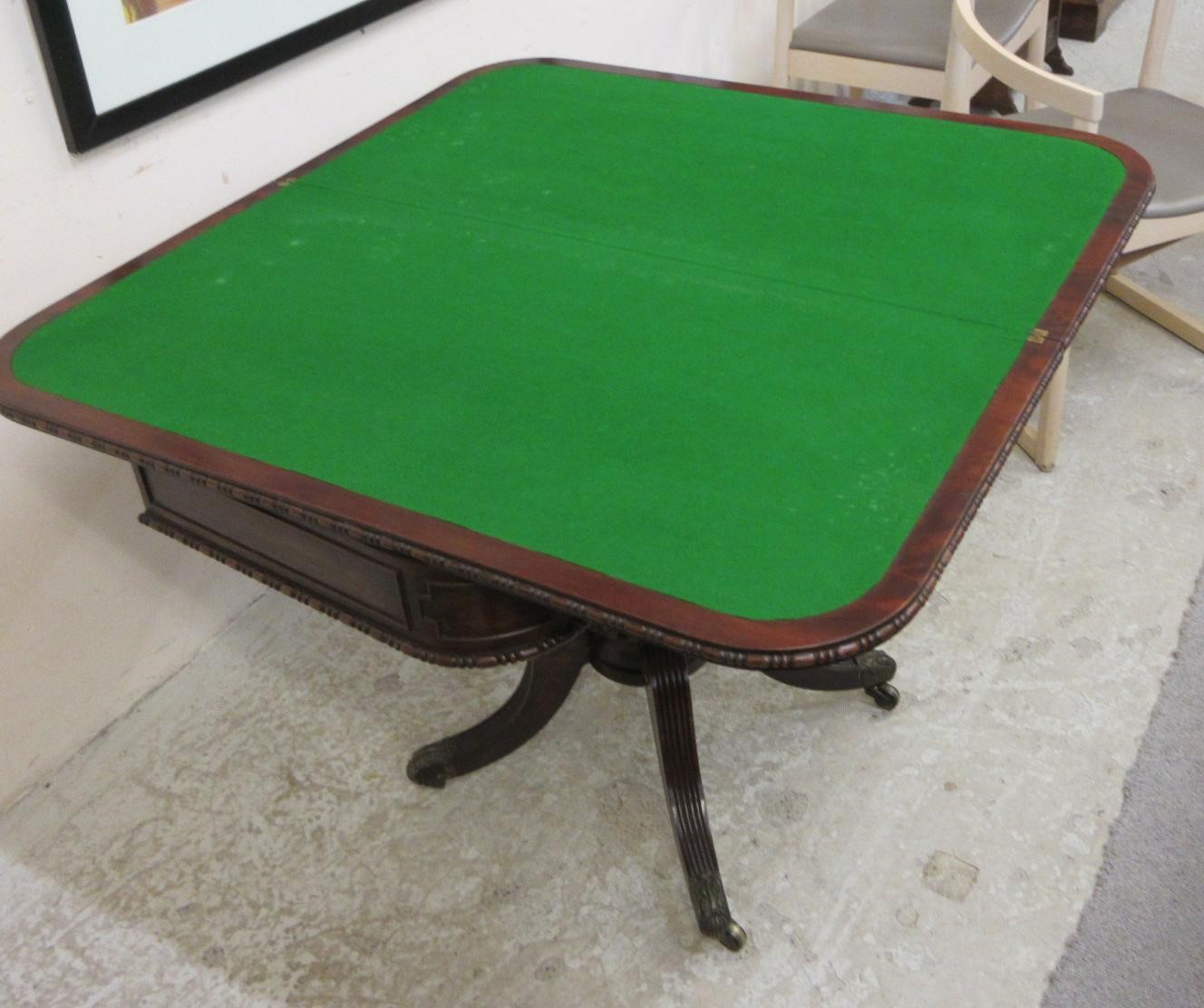 A GILLOWS REGENCY MAHOGANY FOLDING CARD TABLE Image