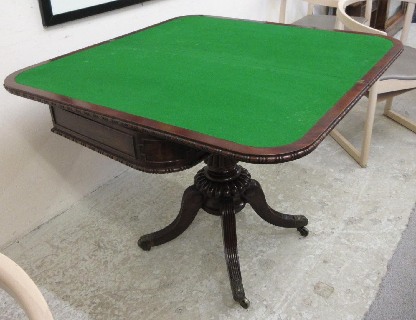 A GILLOWS REGENCY MAHOGANY FOLDING CARD TABLE Image