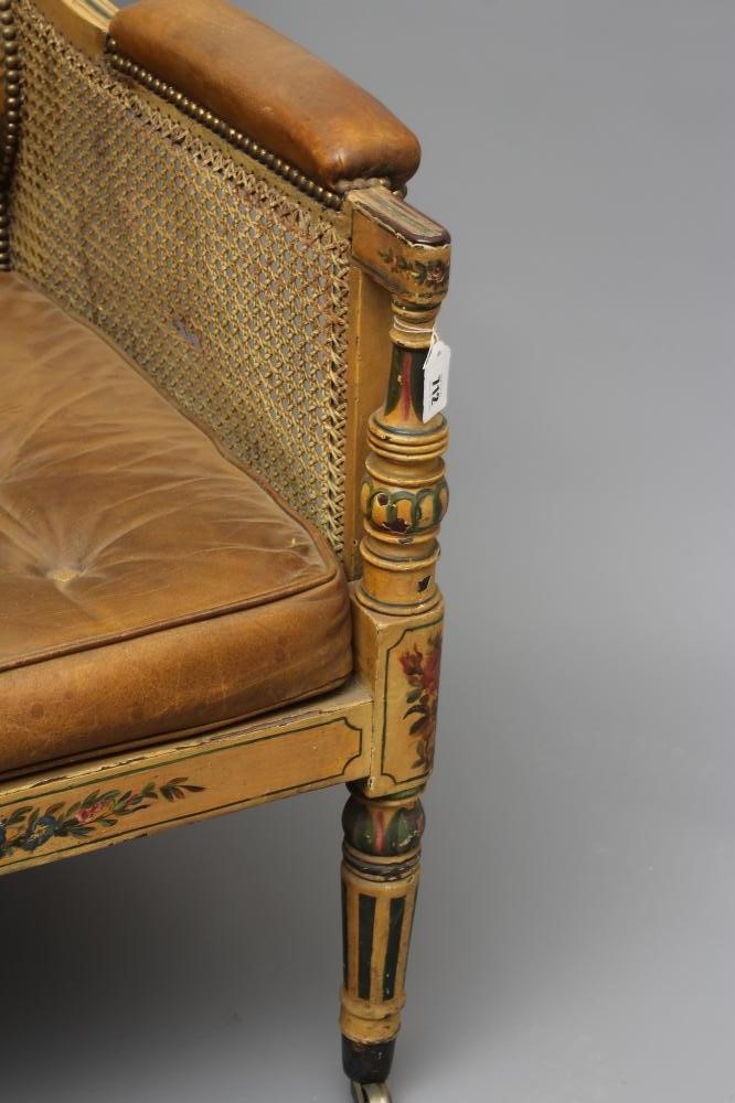 A REGENCY PAINTED MAHOGANY LIBRARY BERGERE Image