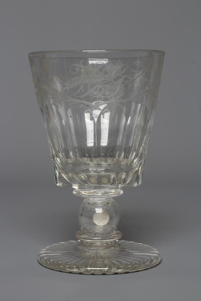 A WILLIAM IV LARGE GLASS GOBLET Image