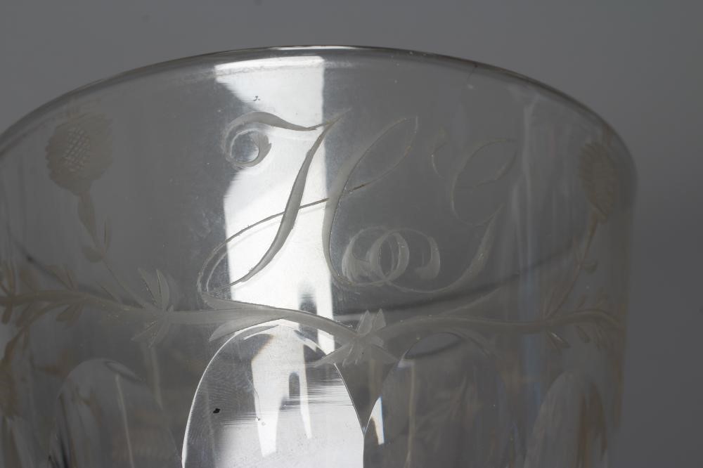 A WILLIAM IV LARGE GLASS GOBLET Image