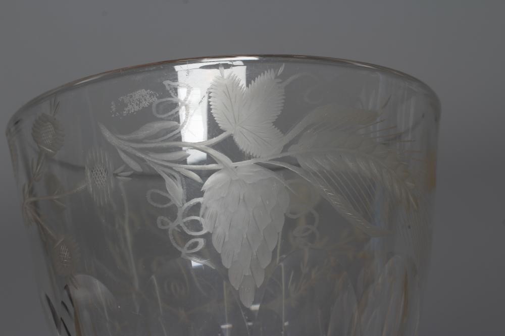 A WILLIAM IV LARGE GLASS GOBLET Image
