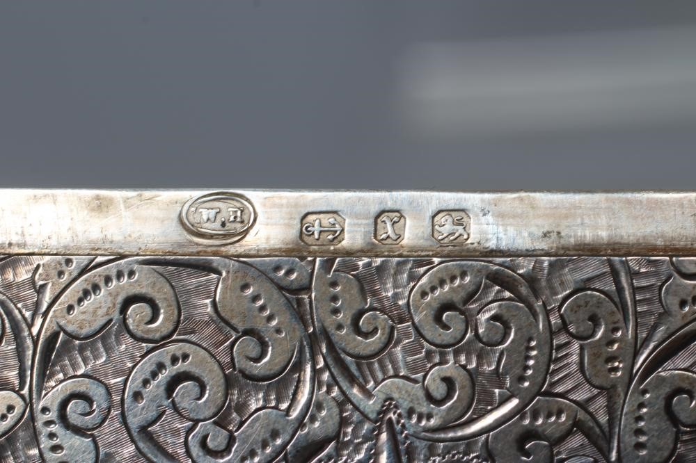A LATE VICTORIAN SILVER VISITING CARD CASE by William M. Hayes Image