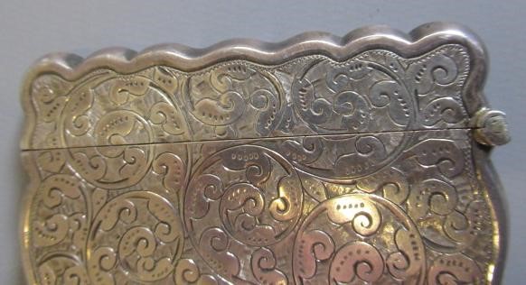 A LATE VICTORIAN SILVER VISITING CARD CASE by William M. Hayes Image