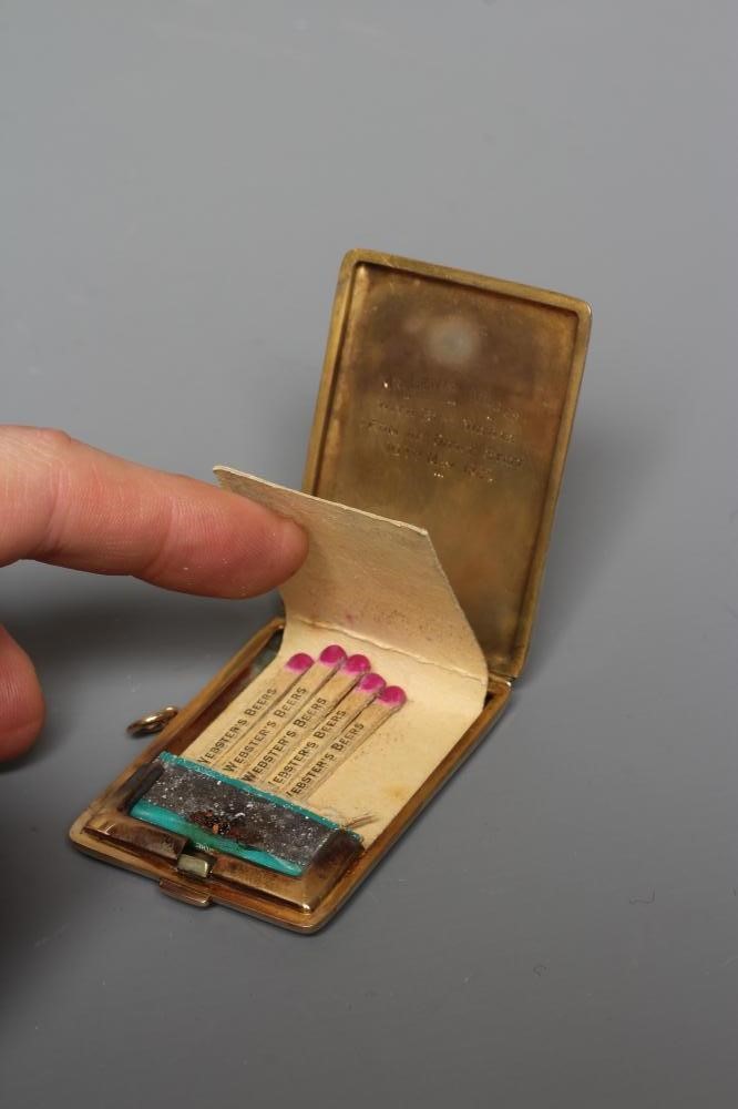 A 9CT GOLD MATCH BOOK CASE by Wm. Neale & Son Ltd. Image