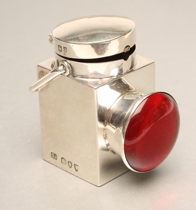 A LATE VICTORIAN SILVER NOVELTY MATCH HOLDER Image