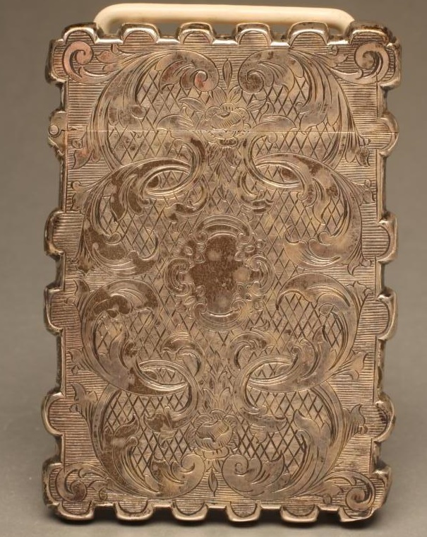 AN EARLY VICTORIAN SILVER VISITING CARD CASE Image