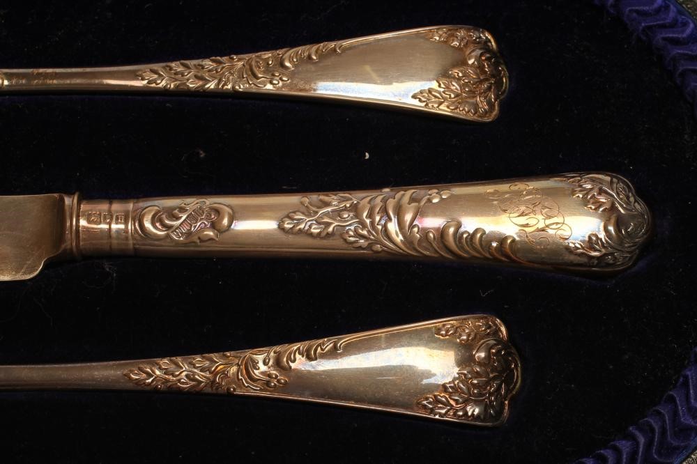 AN EDWARDIAN SILVER CHRISTENING SET Image