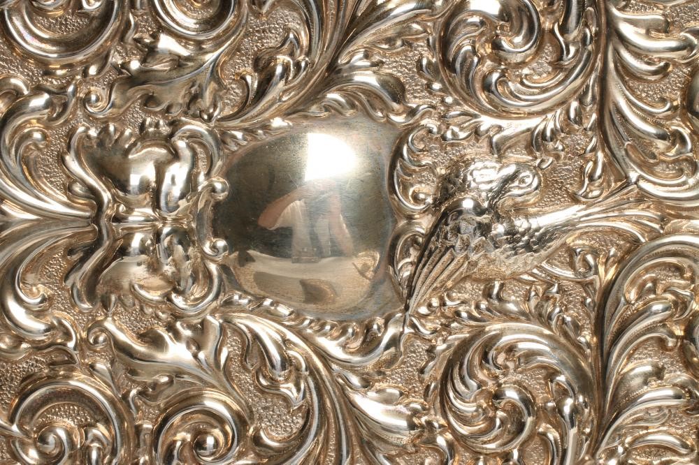 A LATE VICTORIAN SILVER DRESSING TABLE TRAY Image