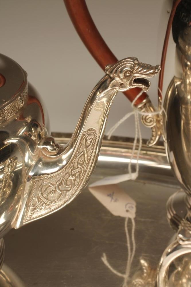 A SILVER FOUR PIECE TEA AND COFFEE SERVICE Image