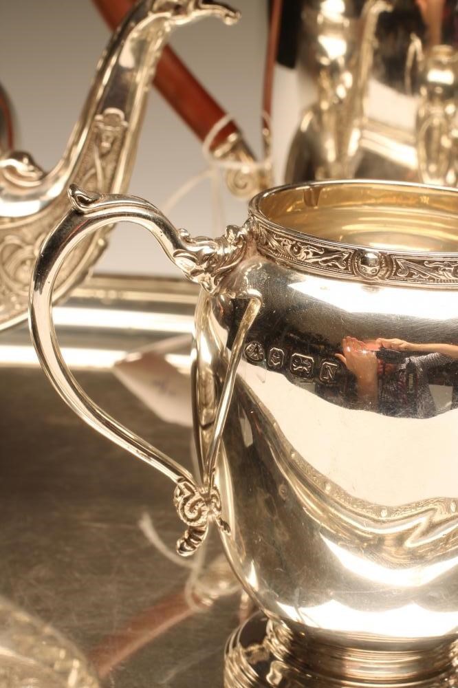 A SILVER FOUR PIECE TEA AND COFFEE SERVICE Image