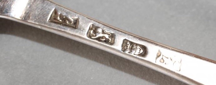 A PAIR OF GEORGE III SILVER TABLESPOONS Image