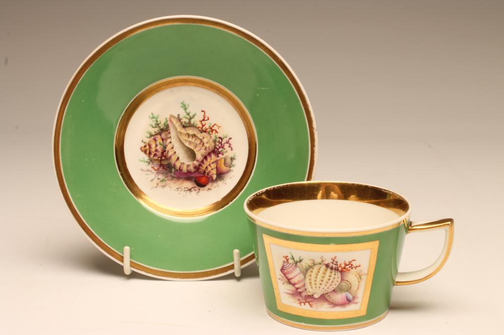 A ROCKINGHAM PORCELAIN CUP AND SAUCER Image