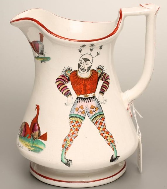 A VICTORIAN ELSMORE & FORSTER IRONSTONE PUZZLE JUG of baluster form Image