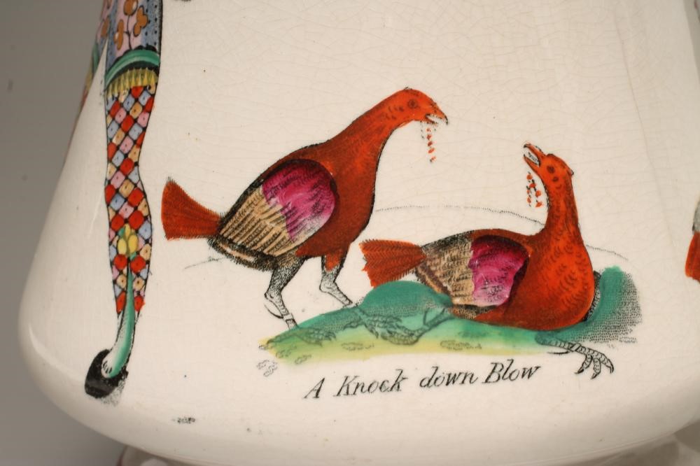 A VICTORIAN ELSMORE & FORSTER IRONSTONE PUZZLE JUG of baluster form Image