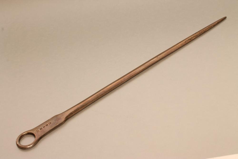 A GEORGE III SILVER MEAT SKEWER Image